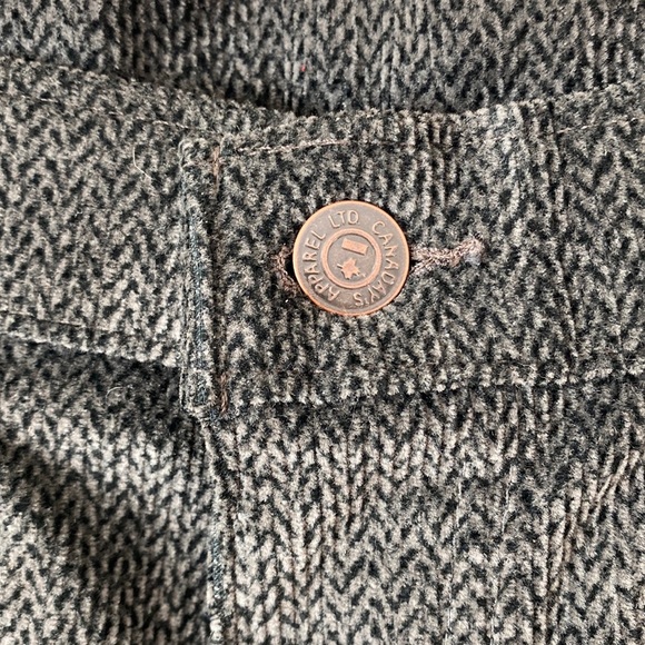 NWT Vintage corduroy Unisex Pants Jeans Grey & Black Easy Fit Flared - Picture 6 of 12